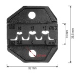 Матриця обтиску Solar-конекторів Pro'sKit CP-5S2D для Pro'sKit 6PK-301E, Pro'sKit 6PK-230C, CP-3006FD2, CP-3006FD36, CP-3006FD45, Pro'sKit 6PK-3 - Зображення 2