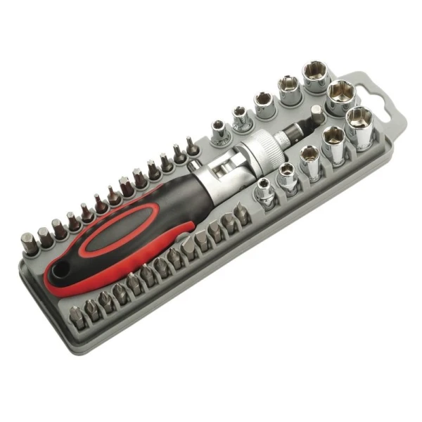 Набір насадок Pro'sKit SD-2309 з тріскоткою, що регулюється.