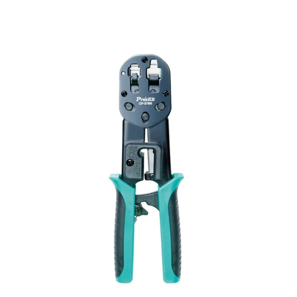Кримпер для крученої пари Pro'sKit CP-376N, 8P8C (RJ-45), 6P6C (RJ-12), 6P2C (RJ-11), різак, стрипер, Western
