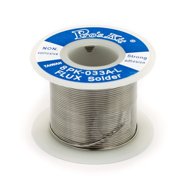 Припій Pro'sKit 8PK-033DD, Sn 62%, Pb 36%, Ag 2%, 0,8 мм, 100 г