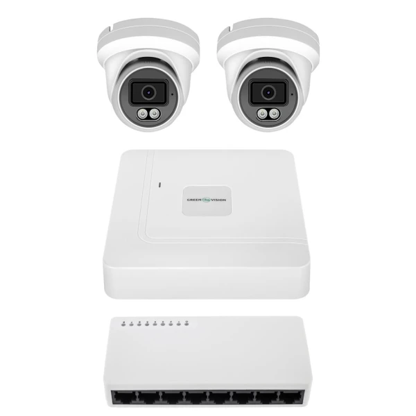 Комплект відеоспостереження на 2 камери GV-IP-K-W100/2 6MP