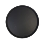 Піднос антисліп чорний круглий 28 см