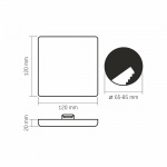 LED світильник безрамковий квадратний VIDEX VLE-DLFS-154 15W 4000K 220V - Зображення 4