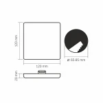 LED світильник безрамковий квадратний VIDEX VLE-DLFS-154 15W 4000K 220V - Зображення 4