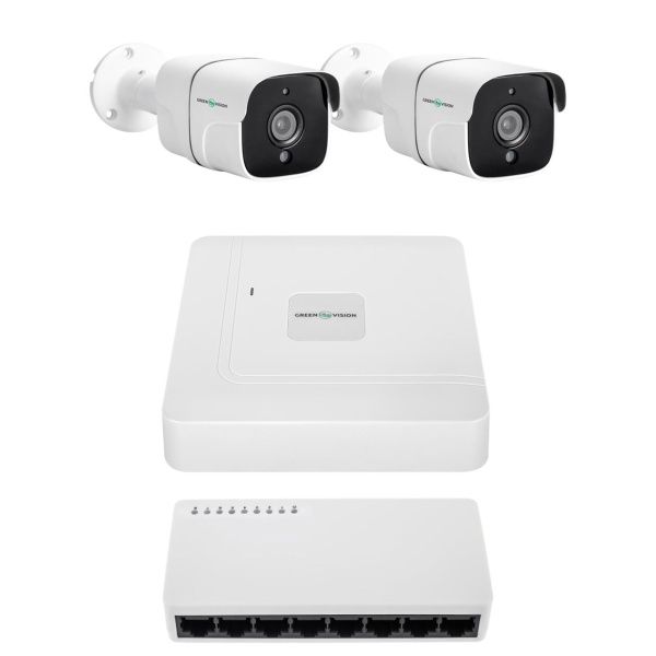 Комплект відеоспостереження на 2 камери GV-IP-K-W97/2 4MP