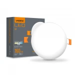 LED світильник безрамковий круглий VIDEX VLE-DLFR-094 9W 4000K 220V