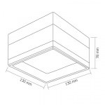 LED світильник IP65 квадратний VIDEX BHD02 9W 2400-3200-4300K Black - Зображення 6