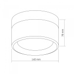 LED світильник IP65 круглий VIDEX BHD01 9W 2400-3200-4300K Black - Зображення 6