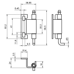 Петля внутрішня для шафи RZ 446-V1, на метал. двері - Зображення 2
