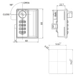 Врізний механічний кодовий замок RZ 9502, меблевий - Зображення 6