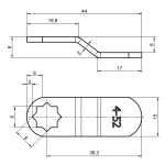 Язики криві для поштових замків RZ С0.1545, h=15 мм - Зображення 4