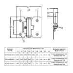 Петля з регульованим тертям RZ HD75.SS.0.1, 36х32 мм, нерж - Зображення 3
