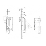 Фурнітура для шафи управління RZ L925BC.1.1M.0 SW-10845, h=8 мм, без циліндра, з механізмом - Зображення 8