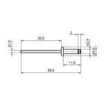 Заклепка з пласкою голівкою RZ RF-3*10, Al/St - Зображення 3