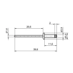 Заклепка з пласкою голівкою RZ RF-3*10, Al/St - Зображення 3