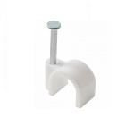 Скоба для кабелю пластикова RZ CC-R4, 4 мм, біла