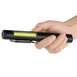 Ліхтарик світлодіодний алюмінієвий (COB+LED) з УФ, лазером та магнітом Pen Light PROTESTER PRO-FL0305S - Зображення 4