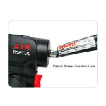 Пневмогайковерт 1/2" 900 Nm 10000об/хв 1,37кг супер-короткий Super Duty TOPTUL KAAQ1665 - Зображення 3