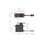 Сервопривід міні 31г Hitec HS-225MG 4.4кг/0.13сек/6.0В аналоговий - Зображення 4