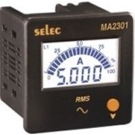 MA2301-230V-CE Цифровий амперметр LCD 72x72 мм. Вх.50мА÷6A; 3ф 240В AC ±20%, IP51, монтаж на панель
