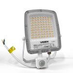 LED прожектор VIDEX F5 50W 3000-5000-6500K з датчиком руху 230V White (VL-F5-050CW-S) - Зображення 3