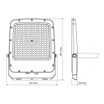 LED прожектор VIDEX F5 150W 3000-5000-6500K 230V White (VL-F5-150CW) - Зображення 15