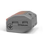 Клемник швидкого монтажу 4п сірий PA (TF-KNG-214) TITANUM - Зображення 2