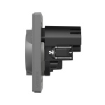 Розетка одинарна із заземленням USB-A+C 20W сірий графіт VIDEX NOTA (VF-NT-SK1GUC-GR) - Зображення 3