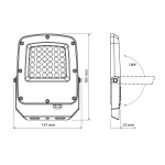 LED прожектор VIDEX F5 30W 3000-5000-6500K 230V White (VL-F5-030CW) - Зображення 14