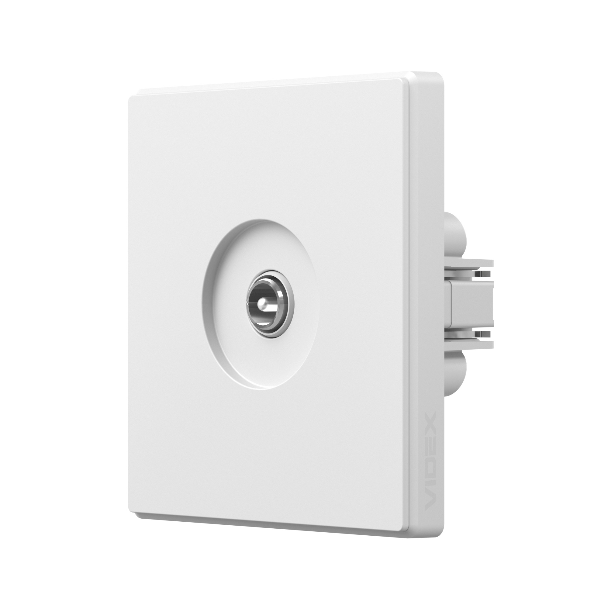3f8563cd-ef9a-11f0-850a-78e7d1920002.jpeg Розетка TV одинарна телевізійна біла матова VIDEX NOTA (VF-NT-SK1TV-WH) - Зображення 1