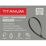 Хомут пластиковий 2.5x200мм 100шт УФ PA6.6 чорний (TF-PH2520-B) TITANUM
