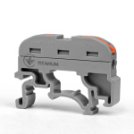 Клемник швидкого монтажу DIN 1+1п сірий PA (TF-KND-221) TITANUM - Зображення 2