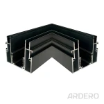 Кутовий з'єднувач Ardero LD2040 для вбудованого шинопроводу CABM1004 чорний