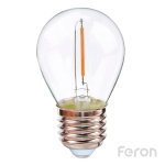 Світлодіодна лампа Feron Filament LB-61 1Вт E27 2700K прозора - Зображення 2