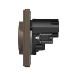 Розетка одинарна із заземленням USB-A+C 20W мокко VIDEX NOTA (VF-NT-SK1GUC-BR) - Зображення 3