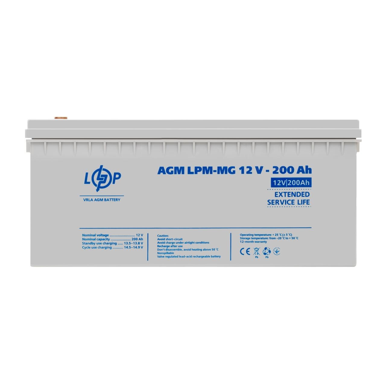86d0e0737b93eb6d747cef2814cb7.jpg Акумулятор мультигелевий LPM-MG 12V - 200 Ah - Зображення 1