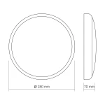 LED Світильник накладний з датчиком руху VIDEX VL-CLR-200-2G 20W 2700-6500K - Зображення 4