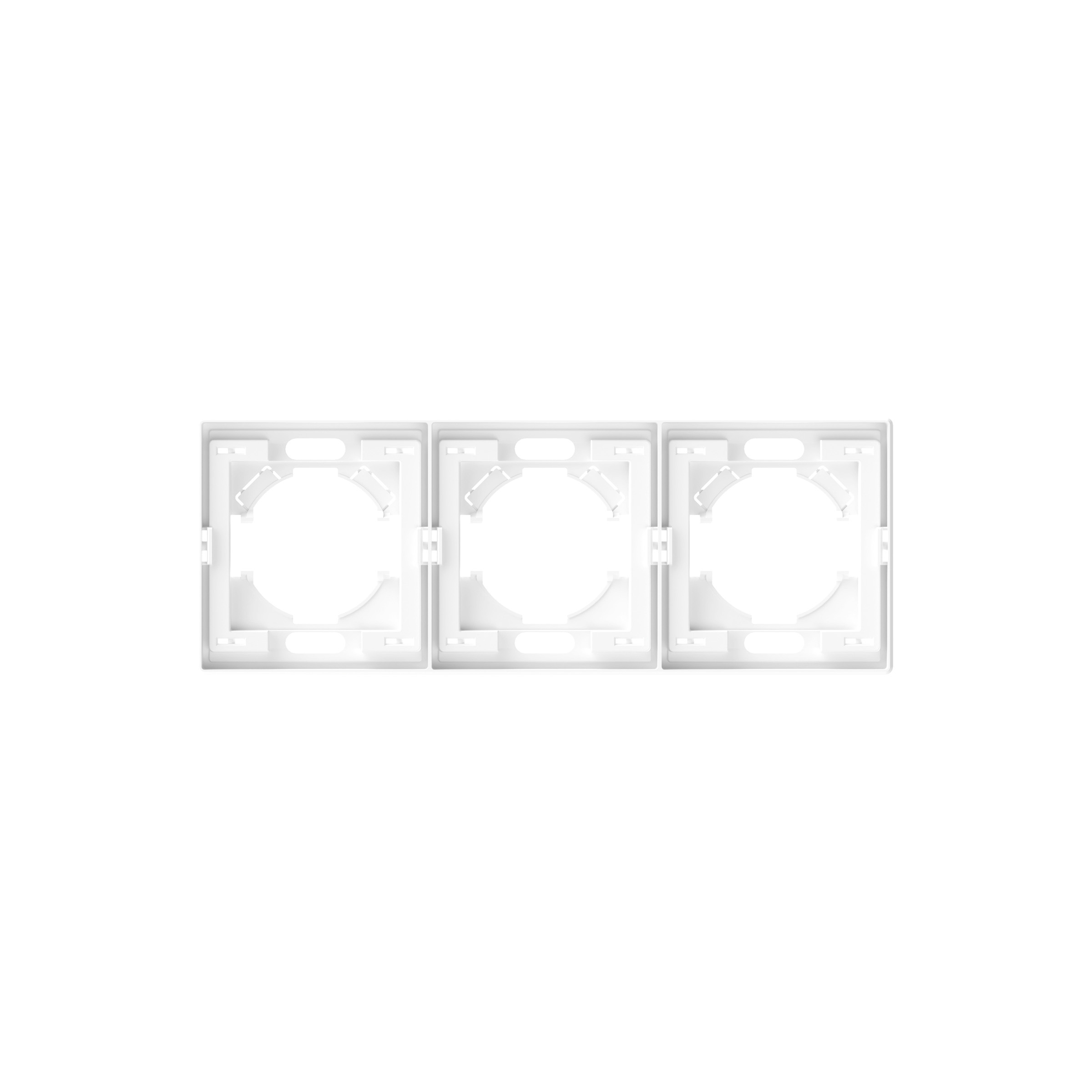 8ca394c2-efce-11f0-850a-78e7d1920002.jpeg Рамка біла матова на 3 місця горизонтальна VIDEX NOTA (VF-NT-FR3H-WH) - Зображення 1