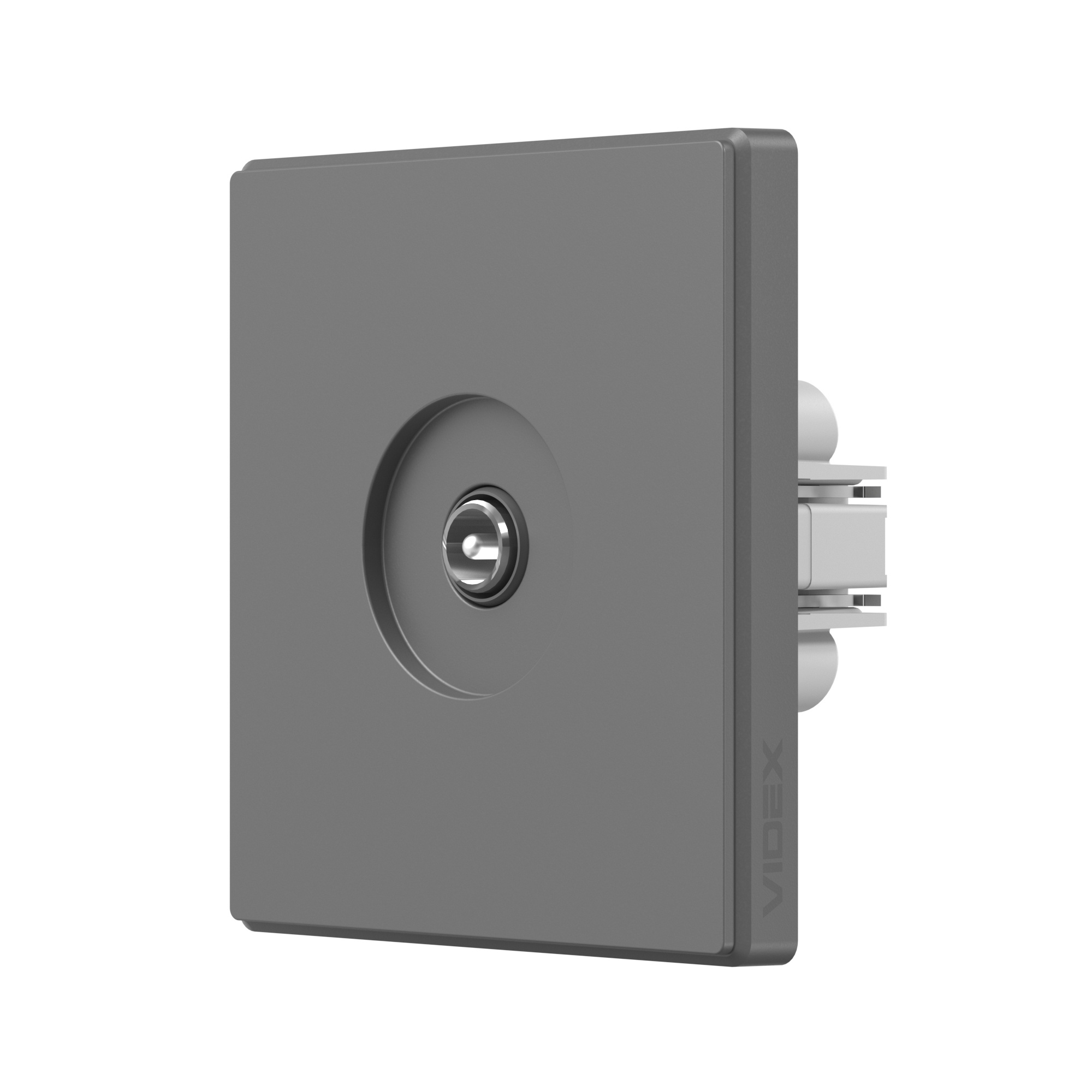 8dcc5c35-ef95-11f0-850a-78e7d1920002.jpeg Розетка TV одинарна телевізійна сірий графіт VIDEX NOTA (VF-NT-SK1TV-GR) - Зображення 1