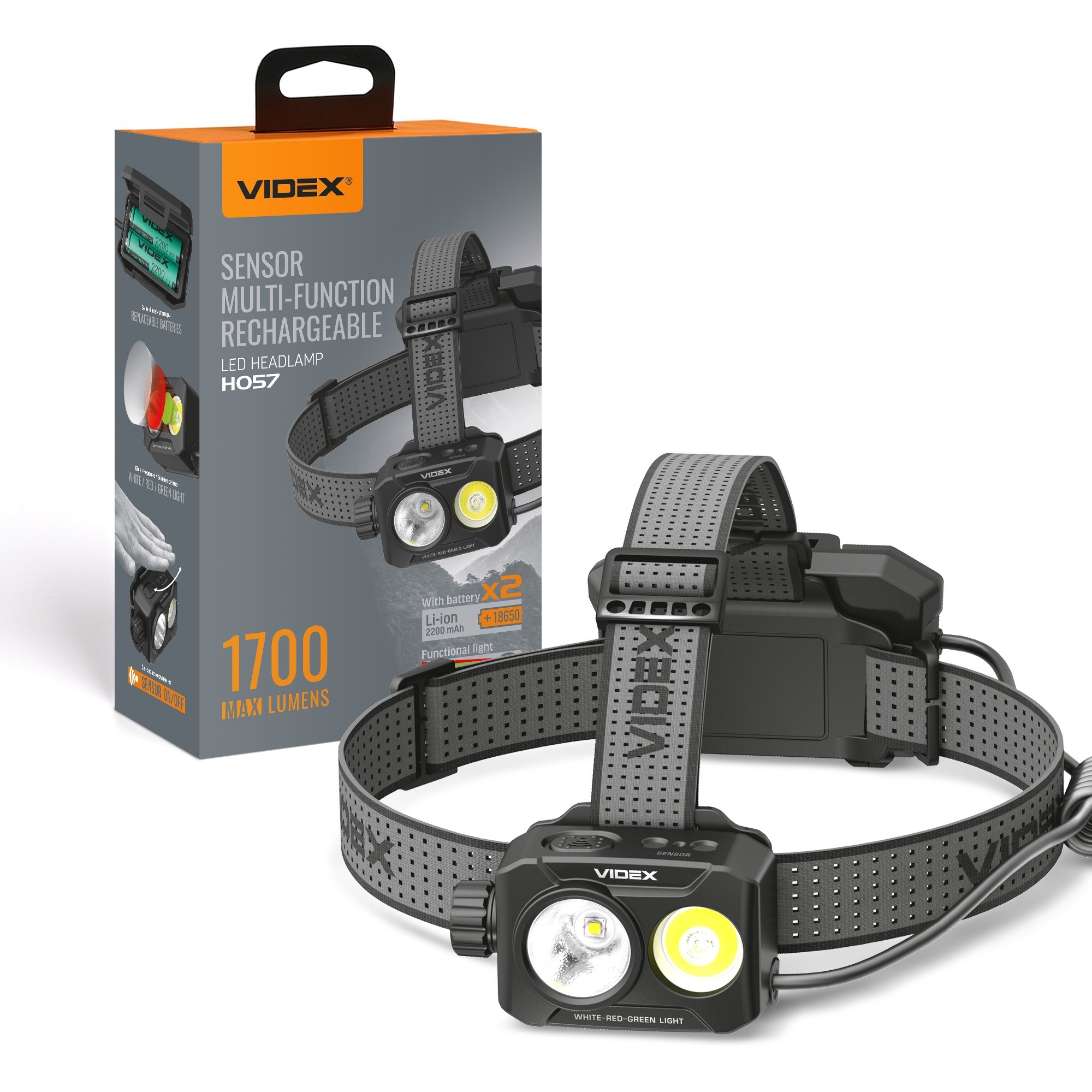 90a5bca5-6aea-11f1-852a-78e7d1920002.jpeg Налобний світлодіодний ліхтарик VIDEX VLF-H057 1700Lm 5000K - Зображення 1