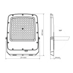 LED прожектор VIDEX F5 100W 3000-5000-6500K 230V White (VL-F5-100CW) - Зображення 15