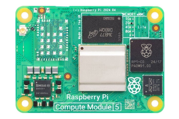 RPI-CM5004016_01-original.jpg Обчислювальний модуль Raspberry PI CM5 4Gb 16Gb без Wi-Fi - Зображення 1
