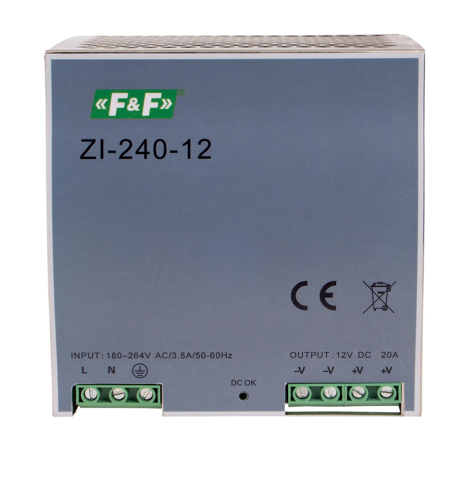KONICA MINOLTA DIGITAL CAMERA Імпульсний блок живлення F&F ZI-240-12V, промисловий, P=240W, Вих. 12V DC - Зображення 1