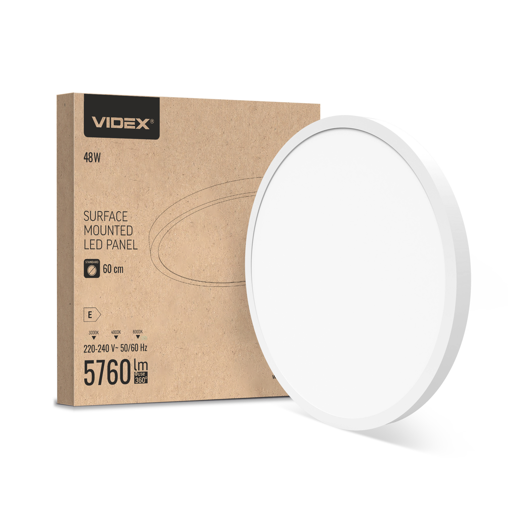 b6511f52-4f7c-11f1-8525-78e7d1920002.jpeg LED панель кругла VIDEX PBR600 48W 3000-4000-6000K 230V - Зображення 1