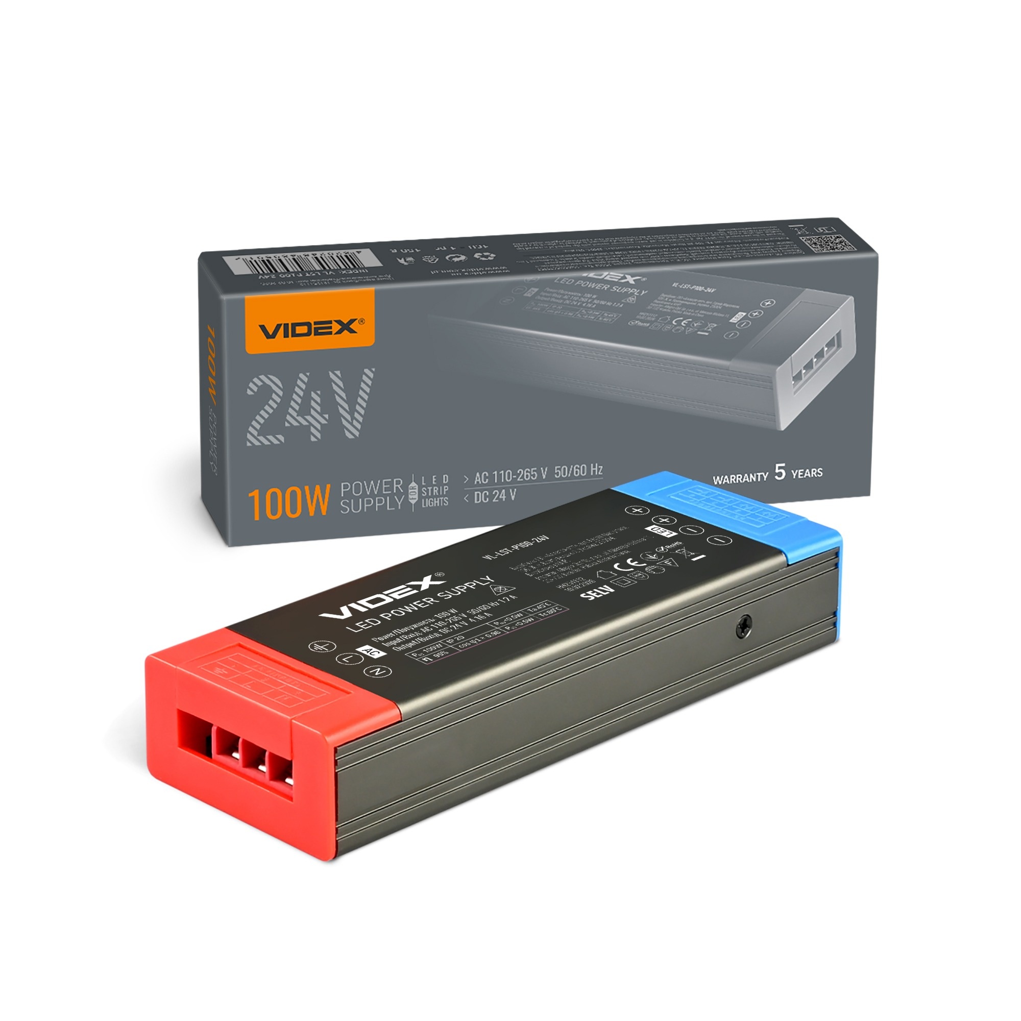 b6ddde32-5e5d-11f1-8529-78e7d1920002.jpeg Блок живлення для LED стрічки VIDEX DC24V 4.16A 100W IP20 (VL-LST-P100-24V) - Зображення 1
