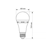 LED лампа акумуляторна TITANUM A68 9W E27 4000K 220V - Зображення 3
