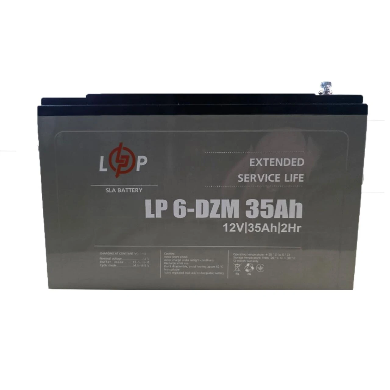c285cc892085cc3b4db244cb2a520.jpg Тяговий свинцево-кислотний AGM акумулятор LP 6-DZM-35 Ah - Зображення 1