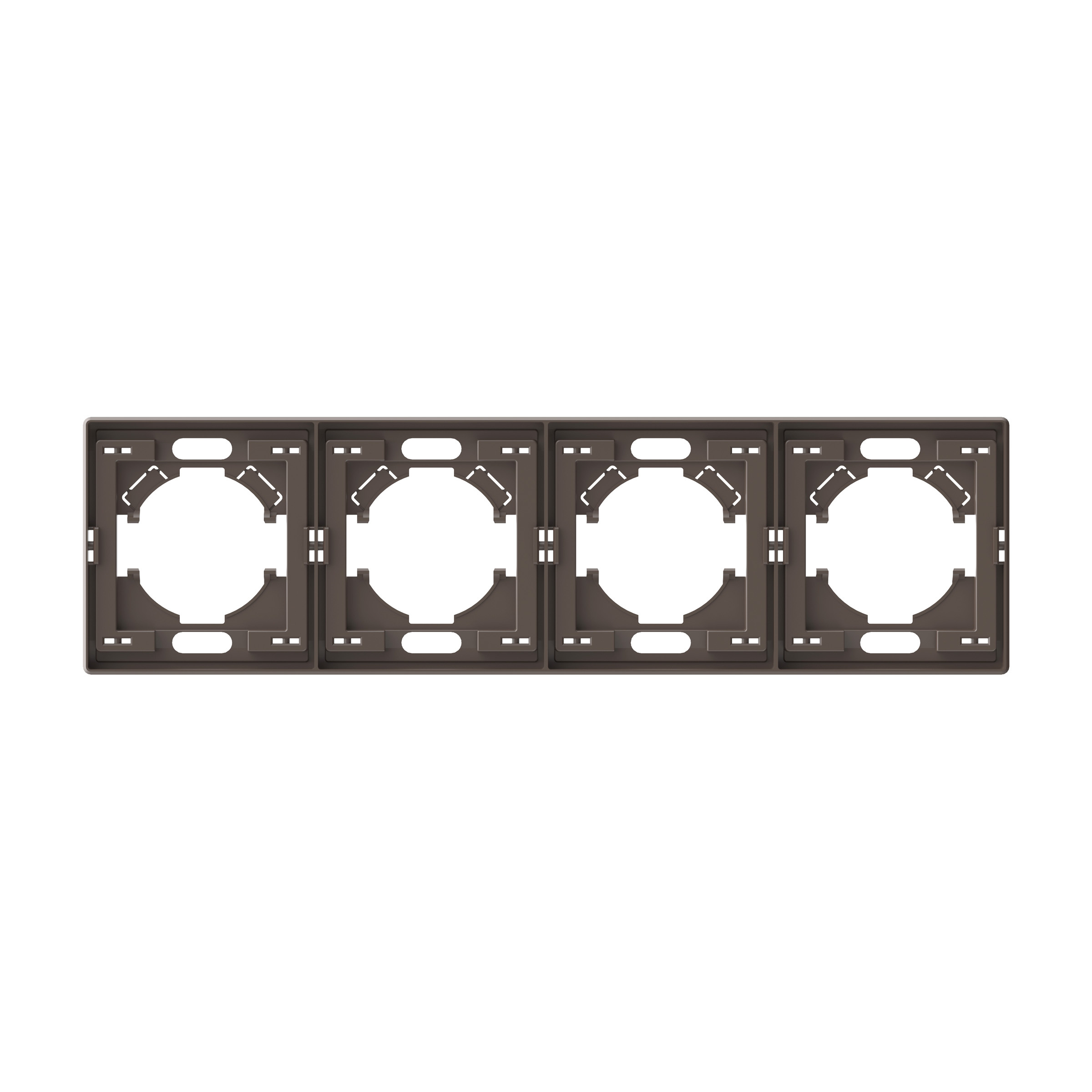 cdcdba8c-efce-11f0-850a-78e7d1920002.jpeg Рамка мокко на 4 місця горизонтальна VIDEX NOTA (VF-NT-FR4H-BR) - Зображення 1