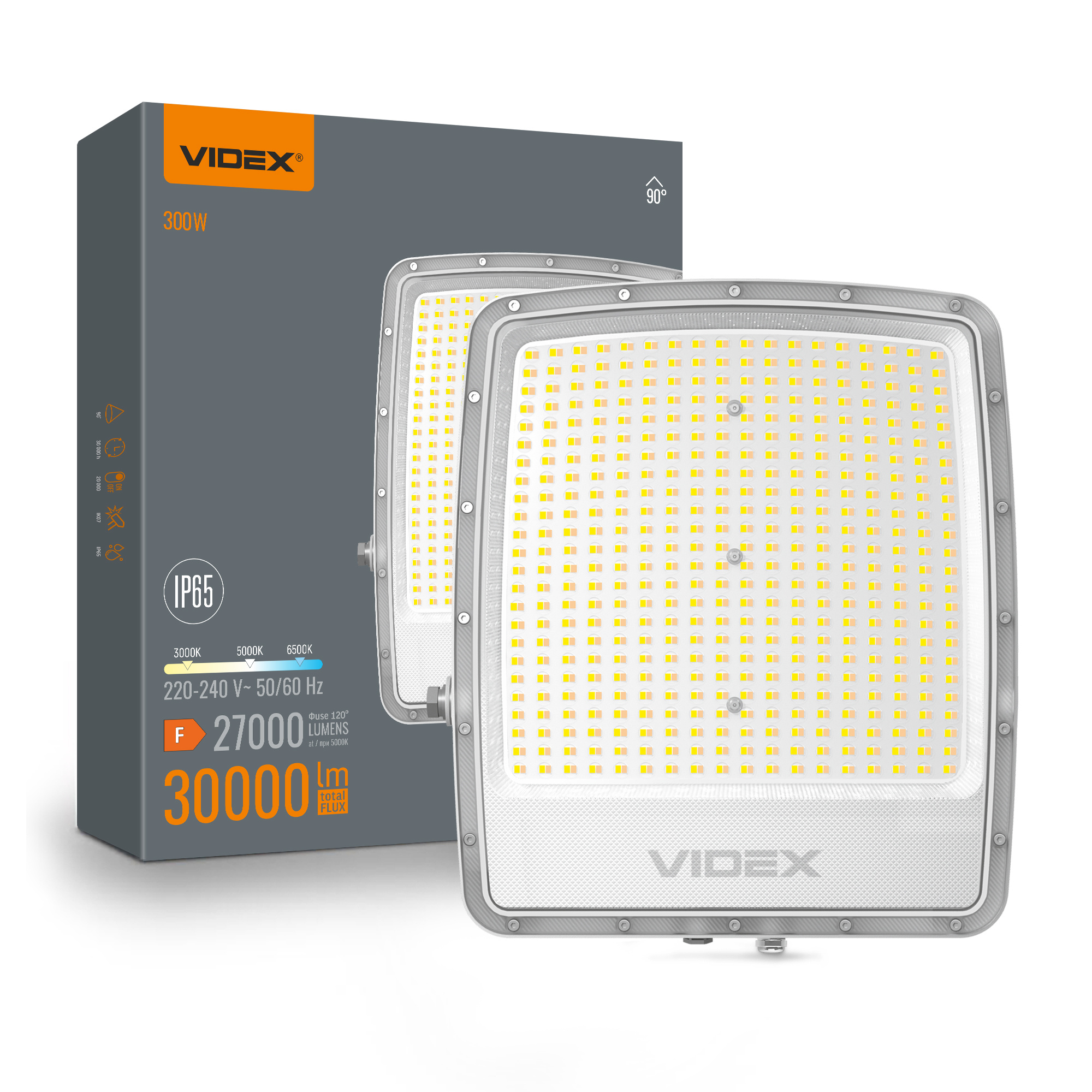 fd97f524-6341-11f1-852a-78e7d1920002.jpeg LED прожектор VIDEX F5 300W 3000-5000-6500K 230V White (VL-F5-300CW) - Зображення 1