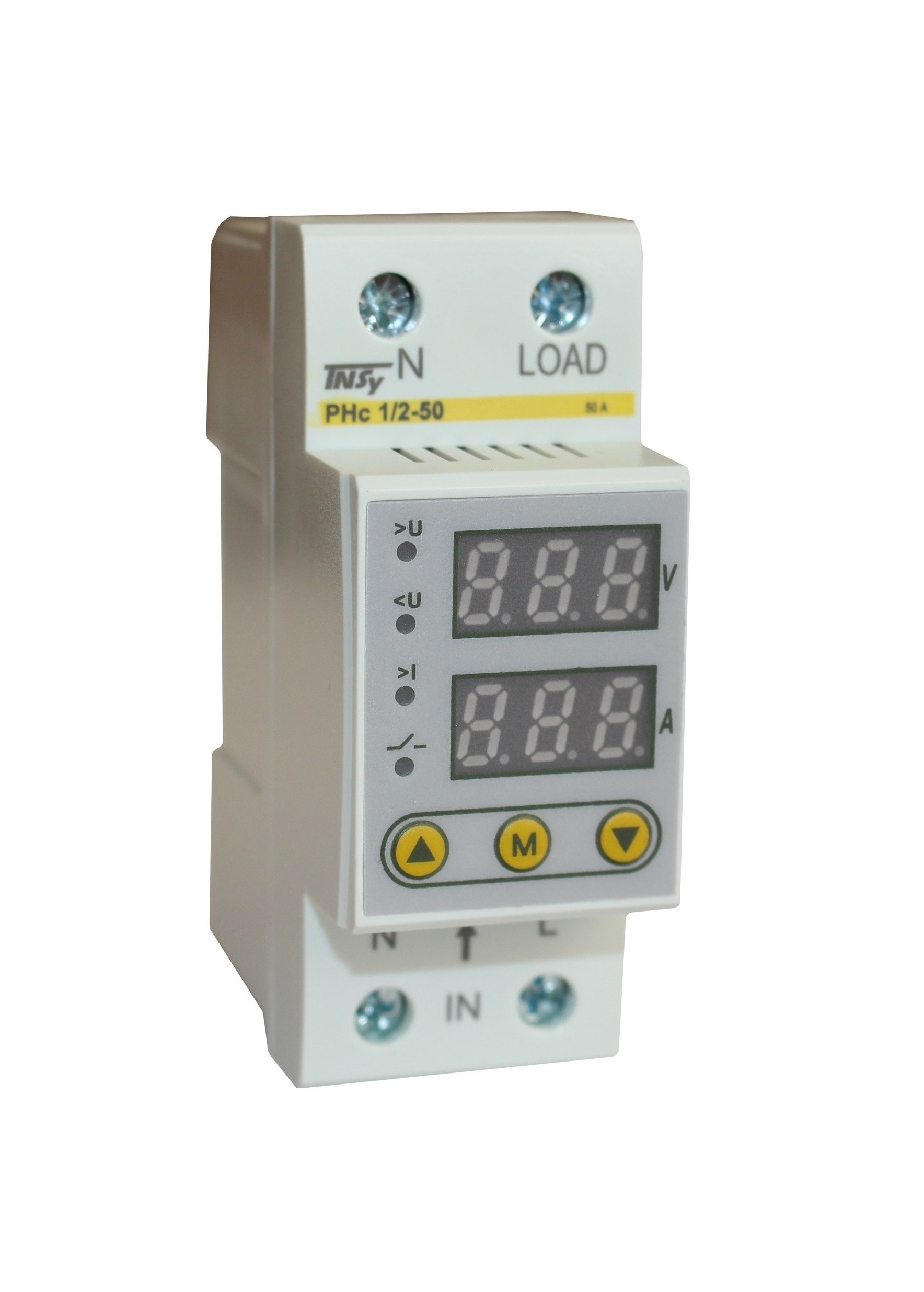 rele-rns1-2-50-1f-50a-2mod-140-280v.jpg Реле РНс1/2-50 1ф 50А 2мод. 140/280В контроль напруги та струму - Зображення 1